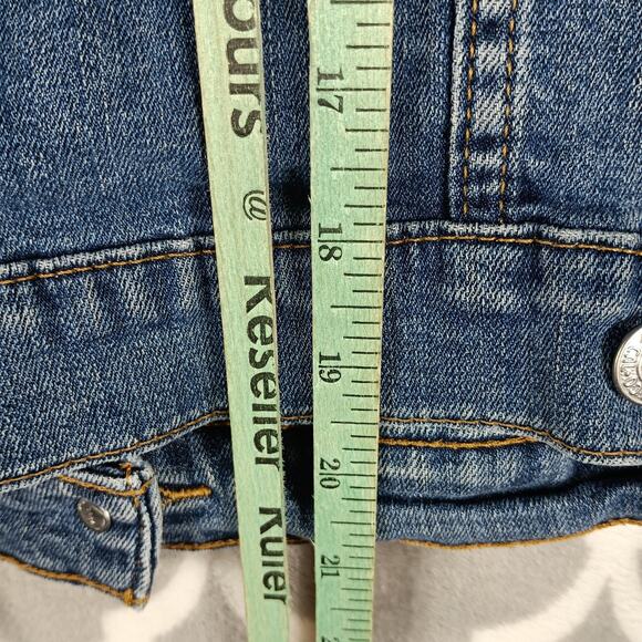 Levis Trucker Jacket Women Large Denim Classic Western Button Front Type 3 - Picture 7 of 10